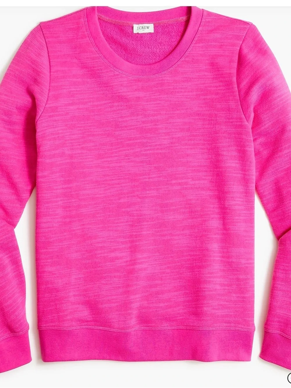 J. Crew Factory Women's Crewneck matching joggers set in Hot Pink